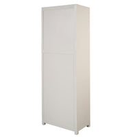 Mangoholz Wandschrank Phoenix 80 cm Creme Mahom (5 offene Fächer, 2 Türen)